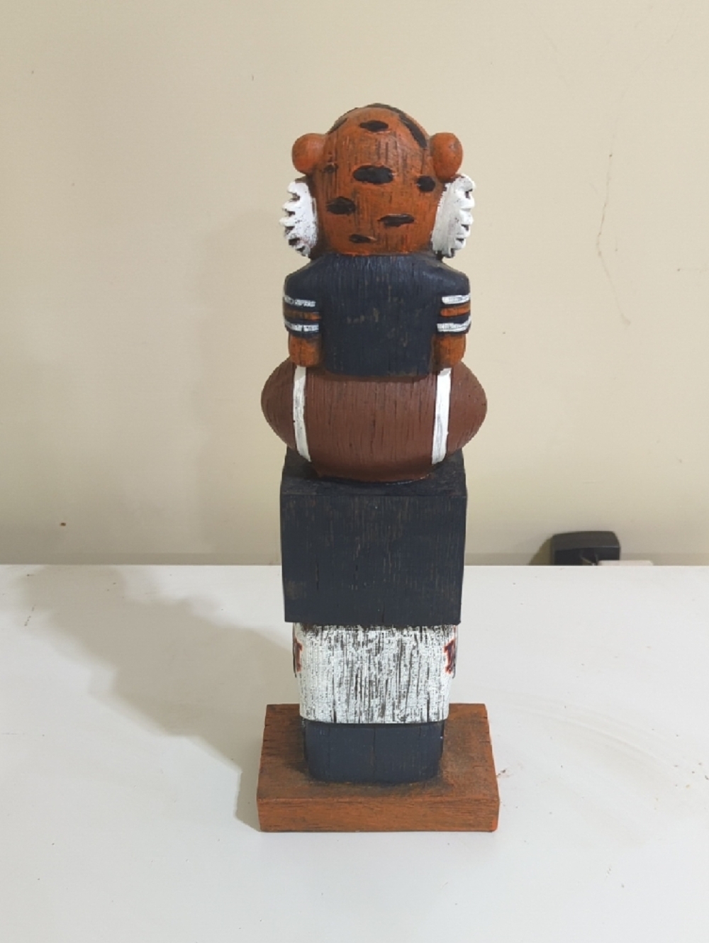 Auburn Tigers Wooden Mascot Totem - Orange & Navy - Picture 2 of 2